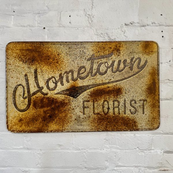 Metal Hometown Florist Sign