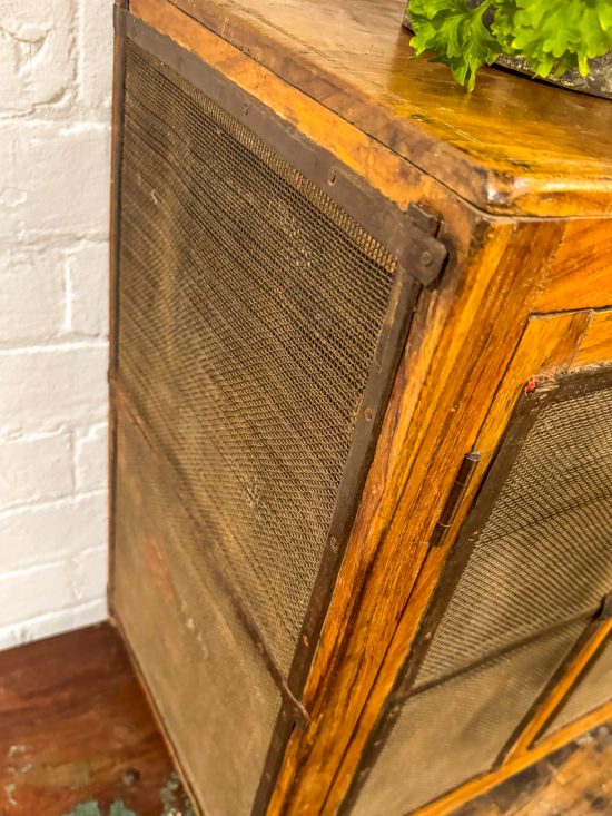 Small Original Mesh/Wood Cabinet - Image 3