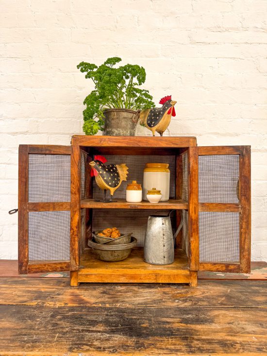 Small Original Mesh/Wood Cabinet - Image 6