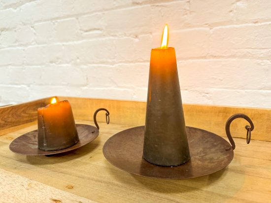 Set 2 Iron Candle Plates