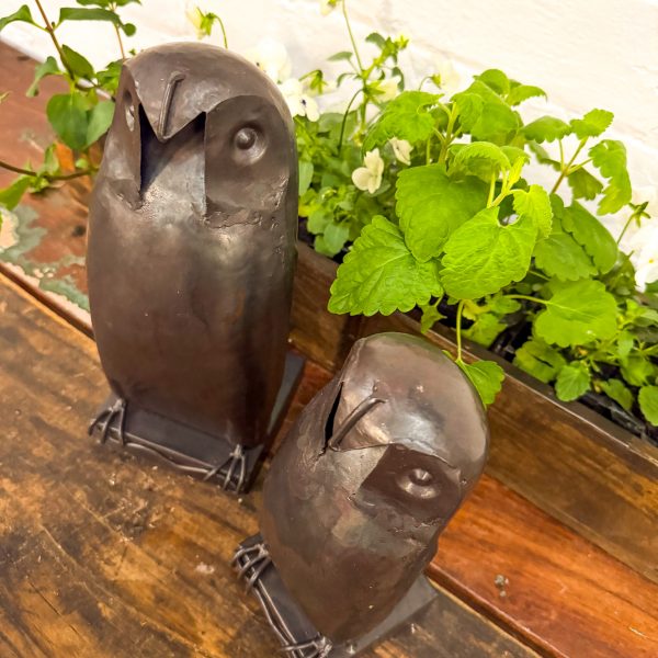 Set 2 Wise Iron Owls