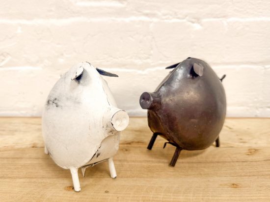 Set 2 Iron Piggy Banks - Image 2