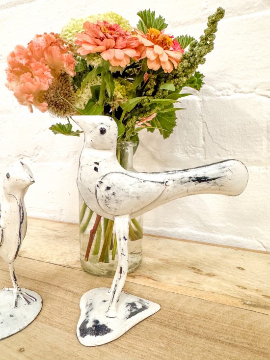 Set 2 Iron Birds - Winter White - Image 2