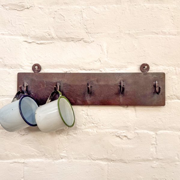 Solid Iron Wall Hanger w/5 hooks