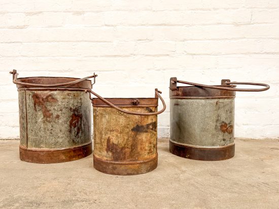Set 3 large Iron Milk Buckets - Image 2