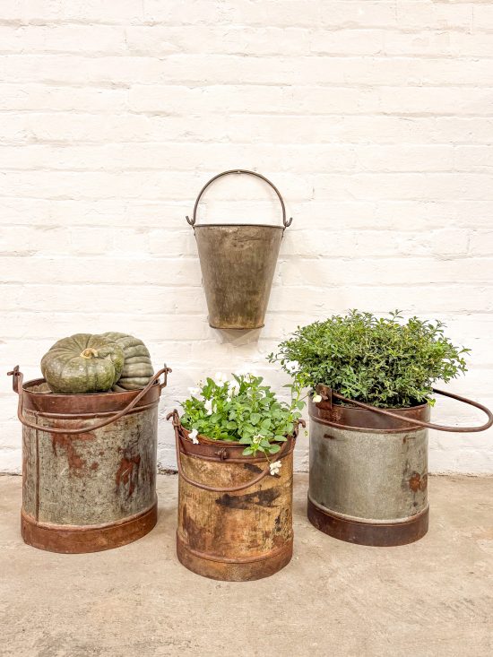 Set 3 large Iron Milk Buckets - Image 3
