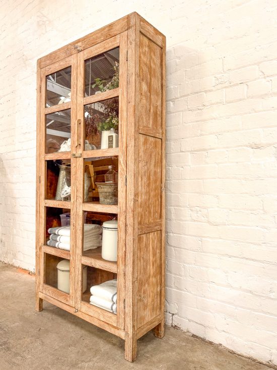 Original Tall Whitewashed Cabinet - Image 2