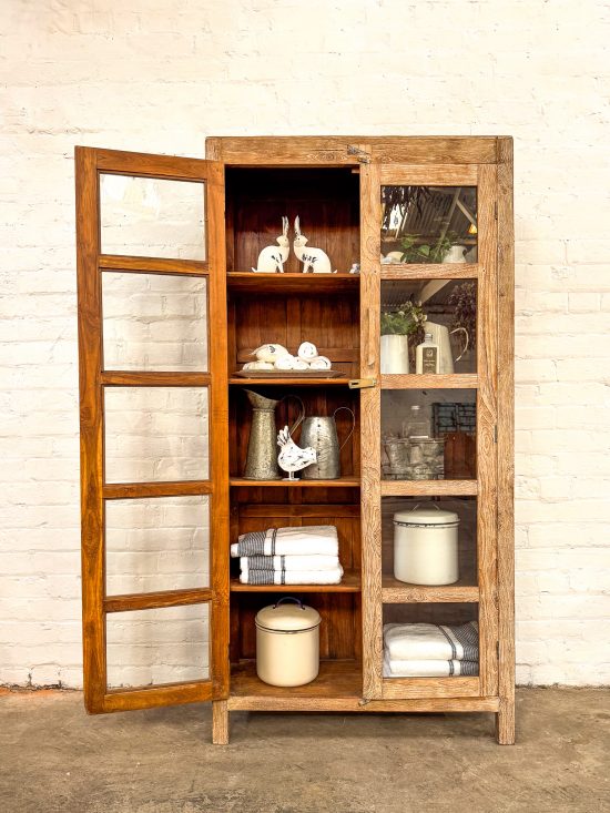 Original Tall Whitewashed Cabinet - Image 5