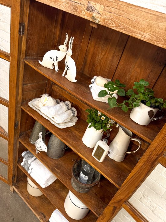 Original Tall Whitewashed Cabinet - Image 6