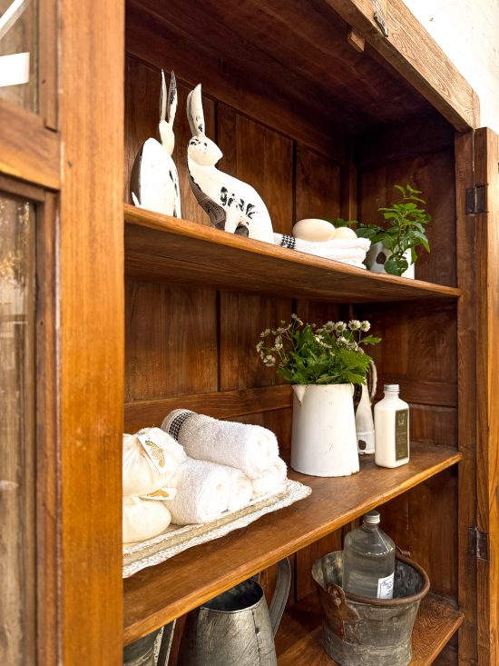Original Tall Whitewashed Cabinet - Image 7