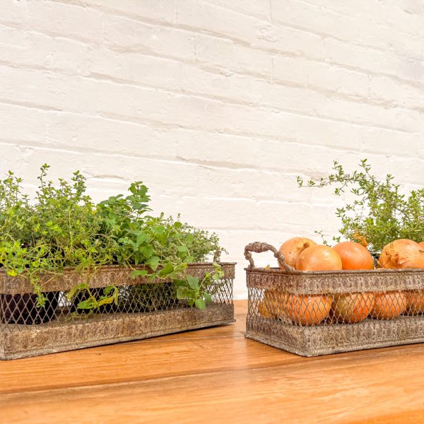 Set 2 metal mesh trays