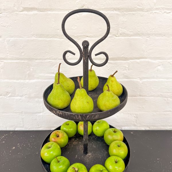 Antique Black 2 layer Cake Stand