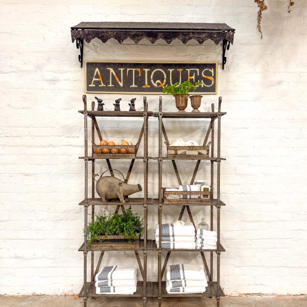Small Antique Black Metal Awning